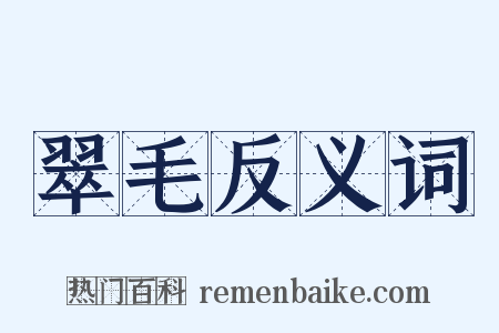 翠毛反义词是什么意思的图片